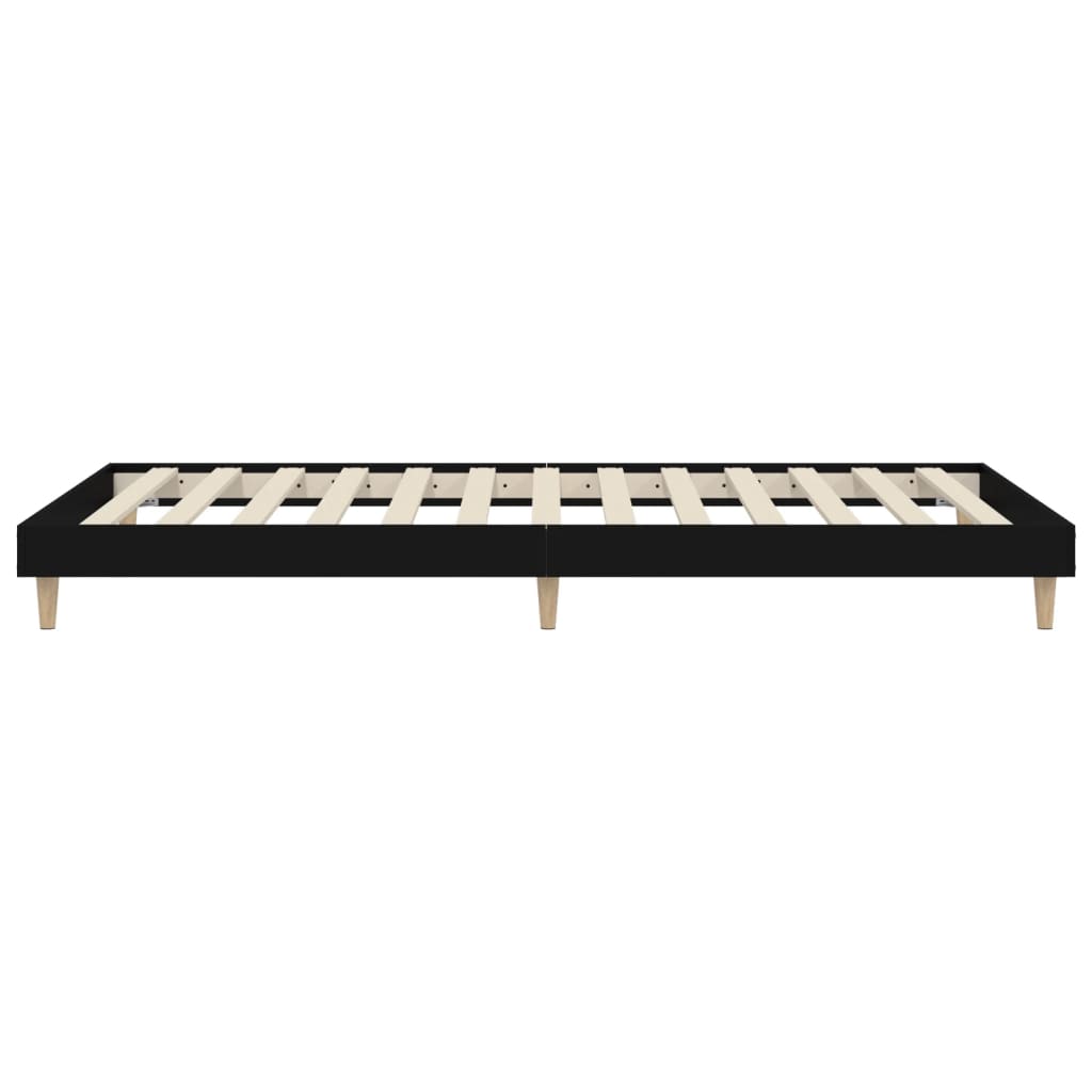 Bed frame black 90x190 cm wood material