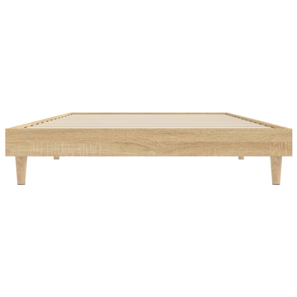 Bed frame without mattress Sonoma oak 90x190 cm wood material