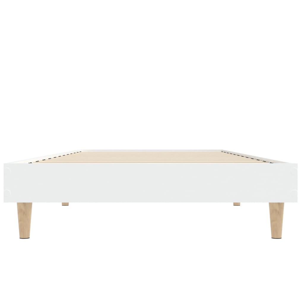 Bed frame white 75x190 cm wood material