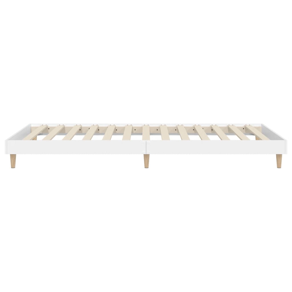 Bed frame white 75x190 cm wood material