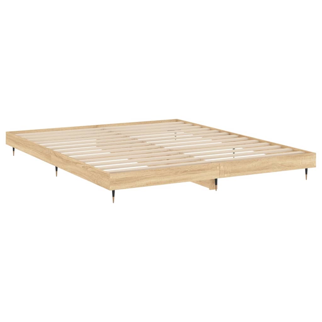 Bettgestell ohne Matratze Sonoma-Eiche 180x200 cm Holzwerkstoff