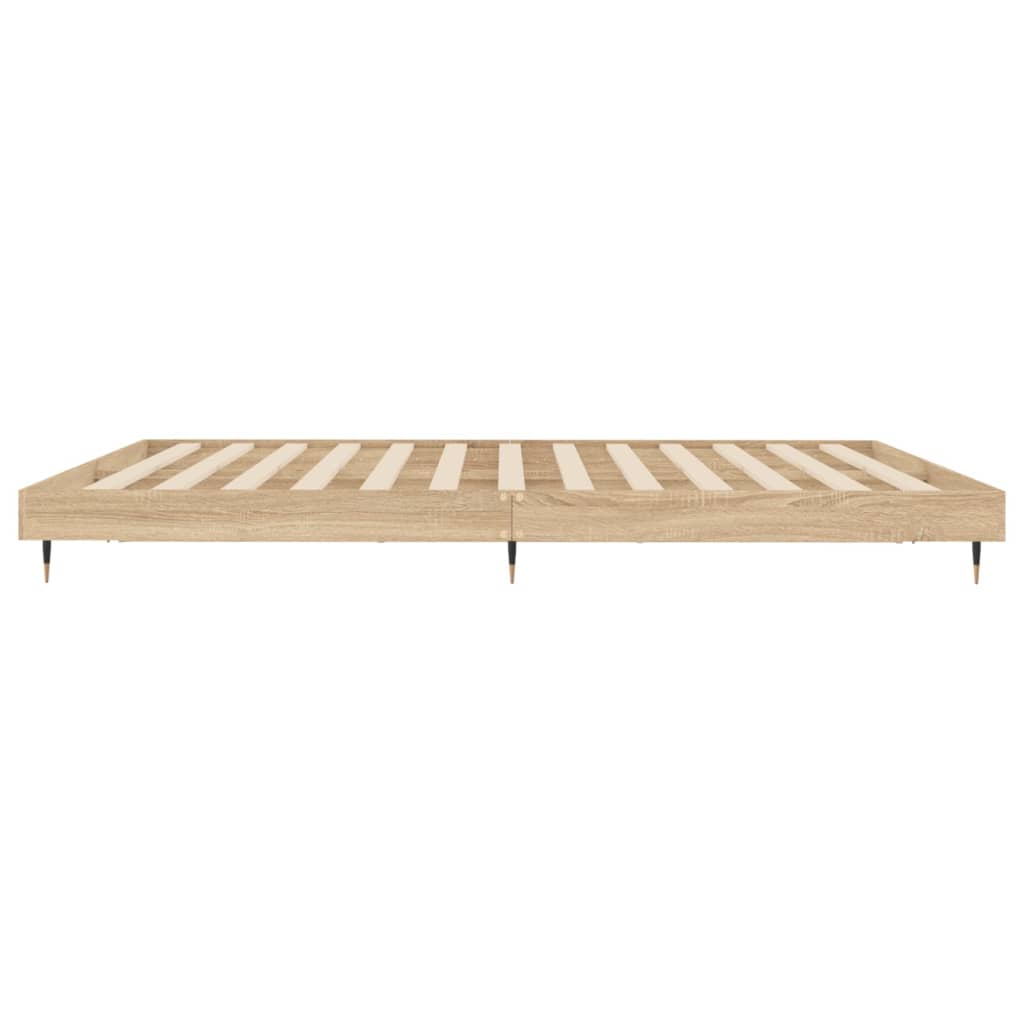 Bed frame without mattress Sonoma oak 180x200 cm wood material