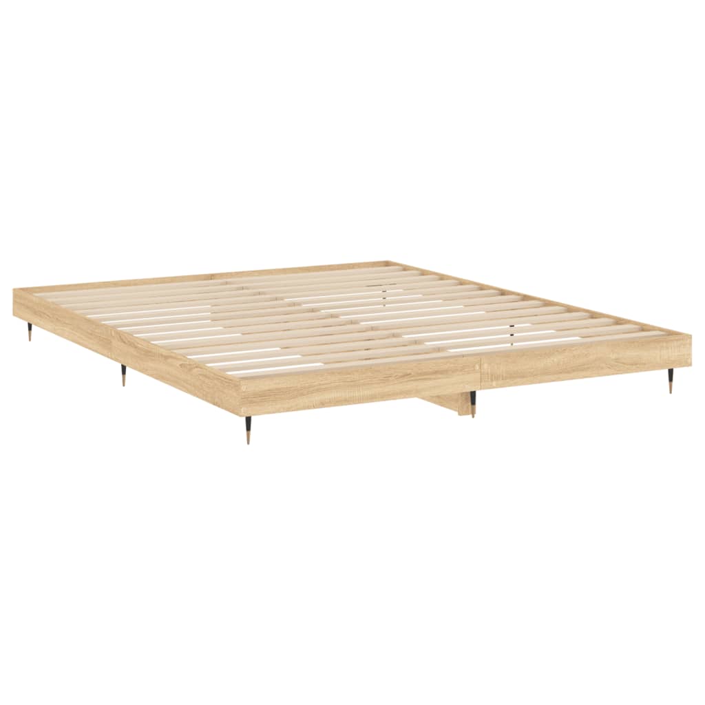 Bettgestell ohne Matratze Sonoma-Eiche 140x200 cm Holzwerkstoff