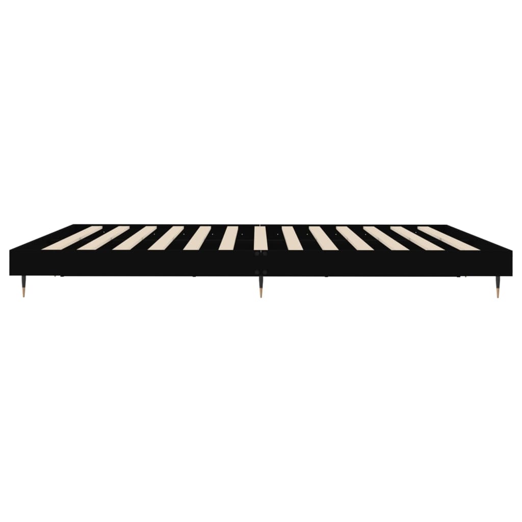 Bed frame black 120x200 cm wood material