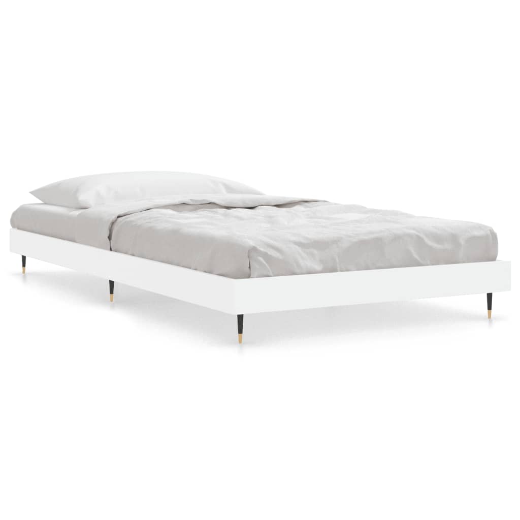 Bed frame white 90x200 cm wood material