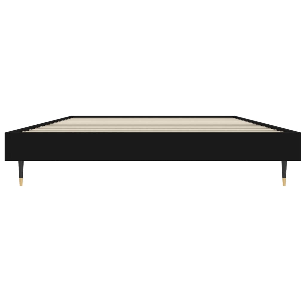 Bed frame black 90x200 cm wood material