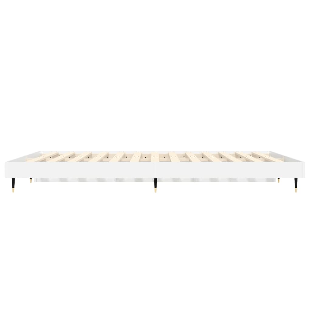 Bed frame white 135x190 cm wood material