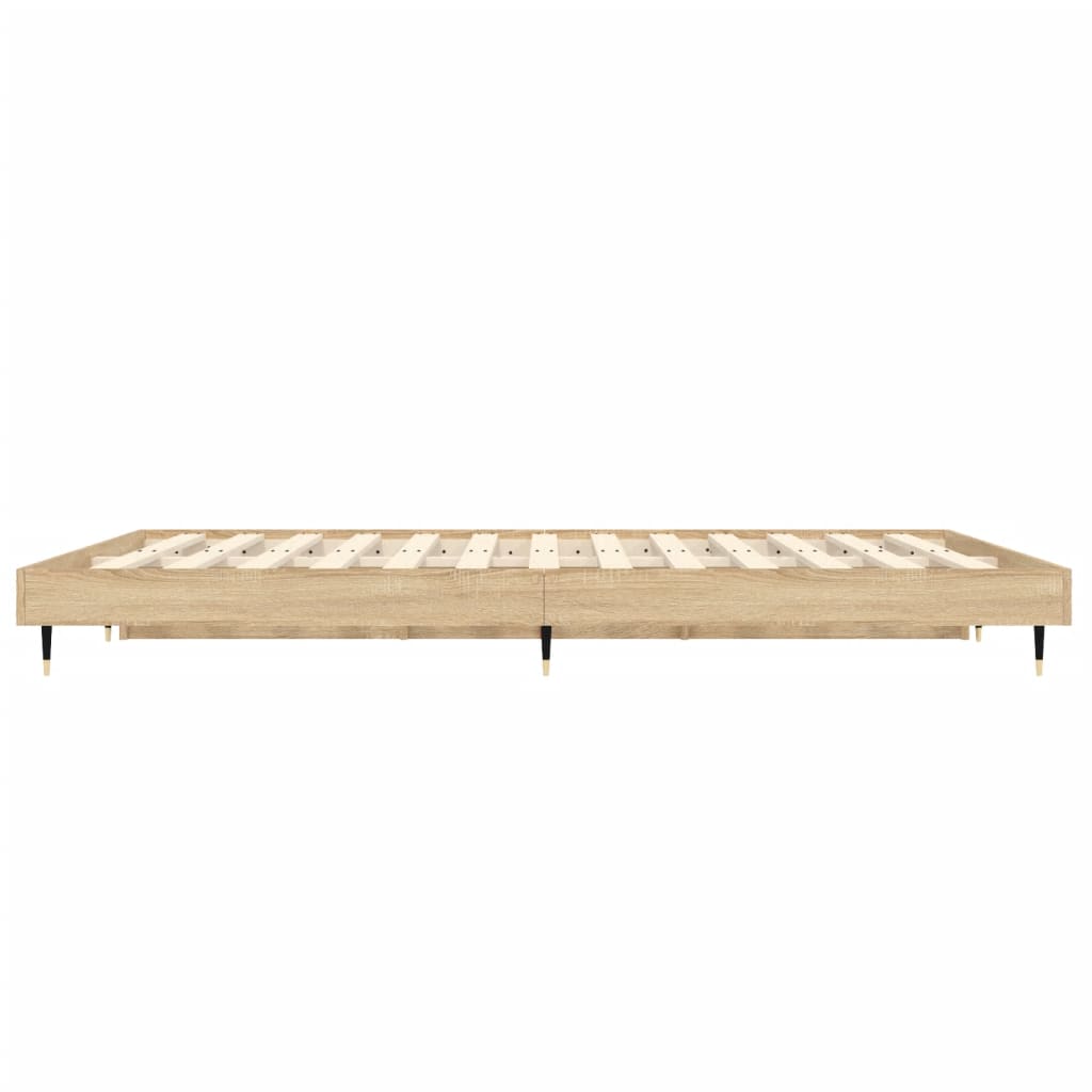 Bettgestell Sonoma-Eiche 135x190 cm Holzwerkstoff