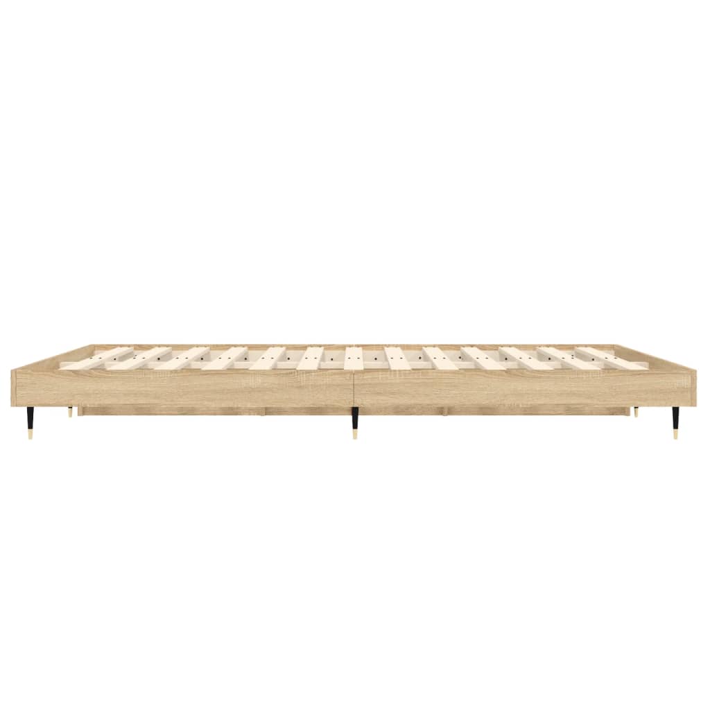 Bed frame without mattress Sonoma oak 120x190 cm wood material