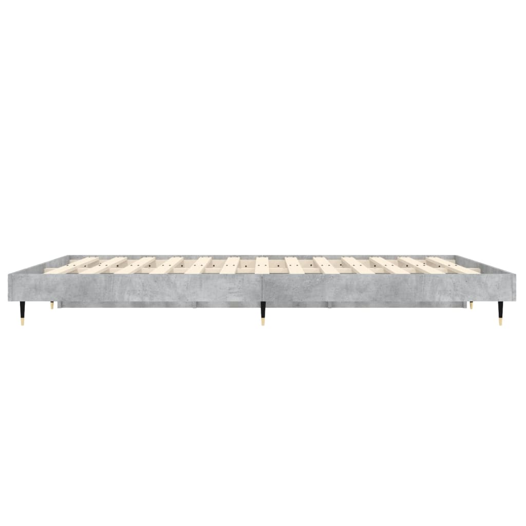 Bed frame concrete grey 120x190 cm wood material