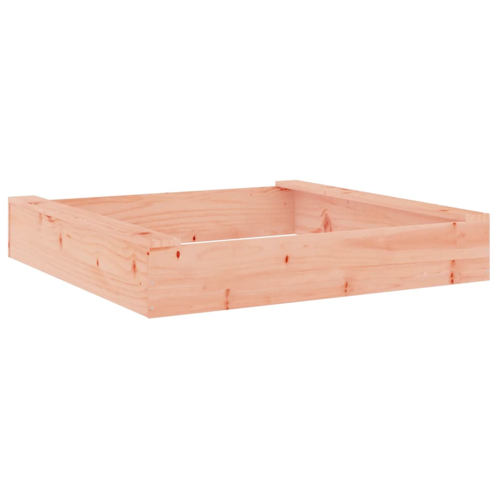 Sandpit with Seats Square Solid Wood Douglas Fir