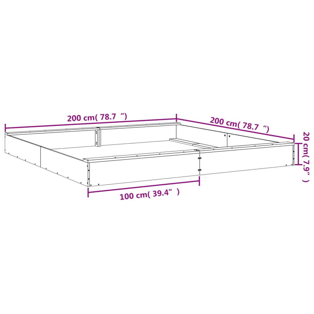 Sandpit with Seats White Square Solid Pine Wood