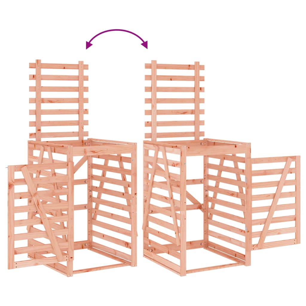 Mülltonnenbox 84x90x128,5 cm Massivholz Douglasie