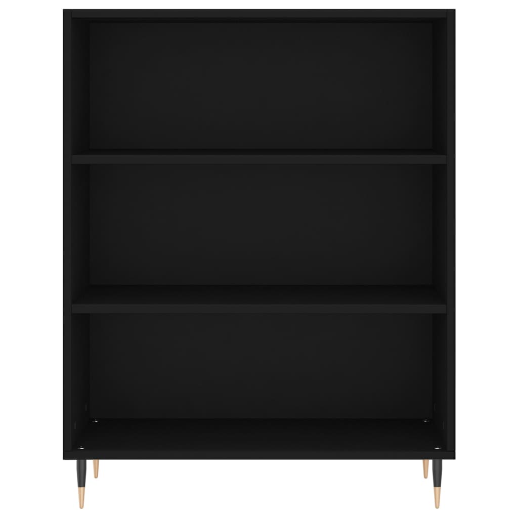 Bücherregal Schwarz 69,5x32,5x90 cm Holzwerkstoff