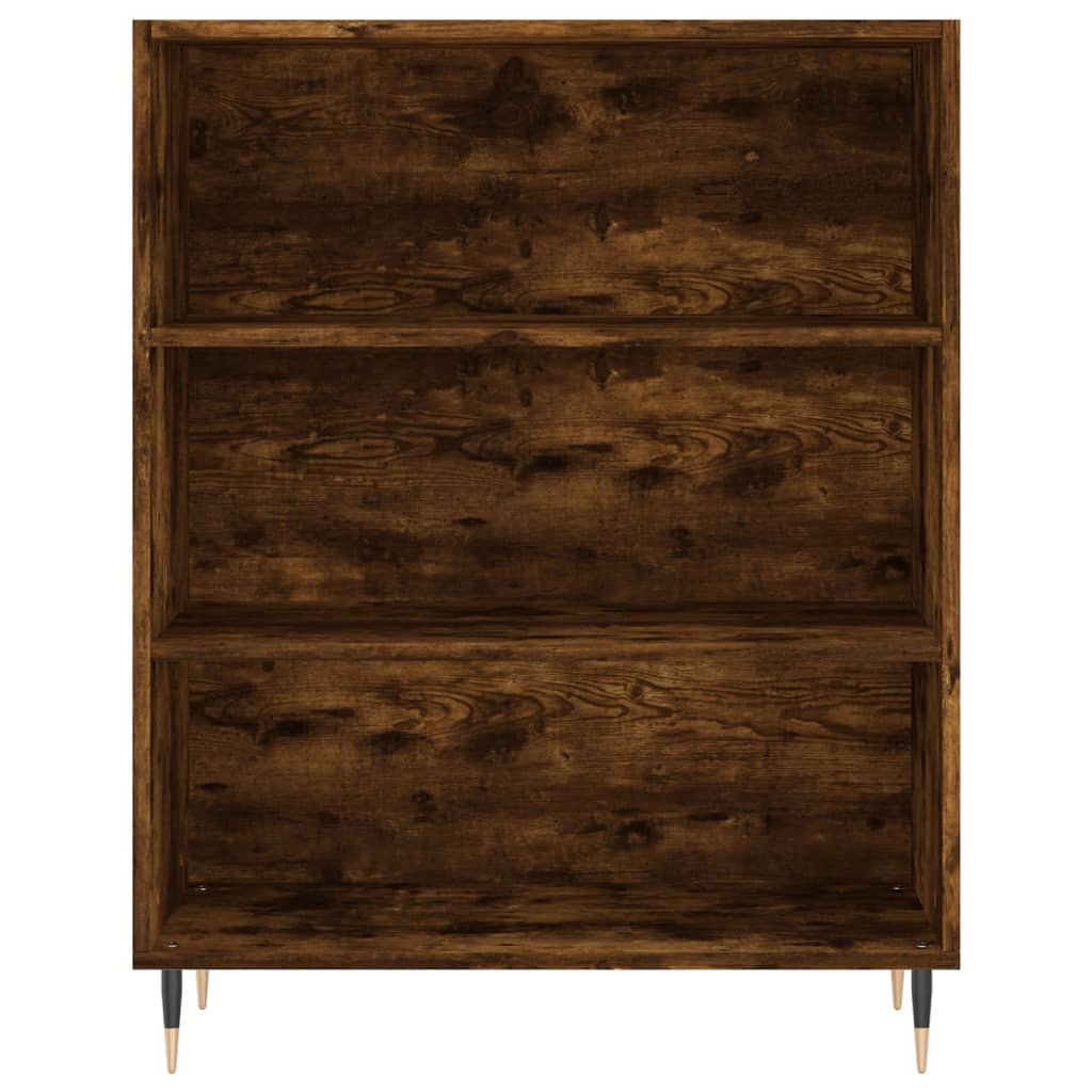 Bookshelf Smoked Oak 69.5x32.5x90 cm Wood Material