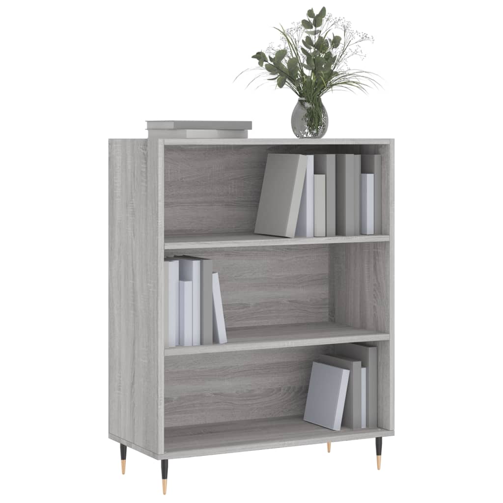 Bookshelf Grey Sonoma 69.5x32.5x90 cm Wood Material