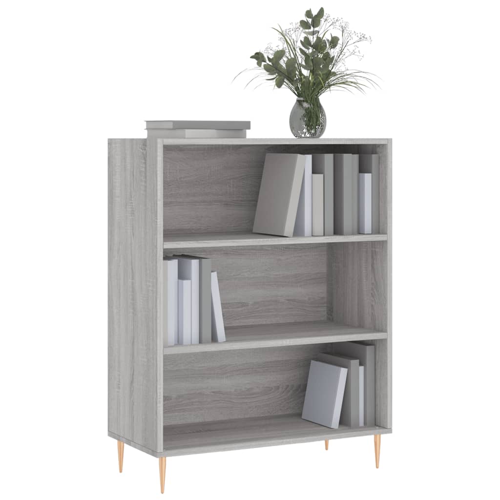 Bookshelf Grey Sonoma 69.5x32.5x90 cm Wood Material