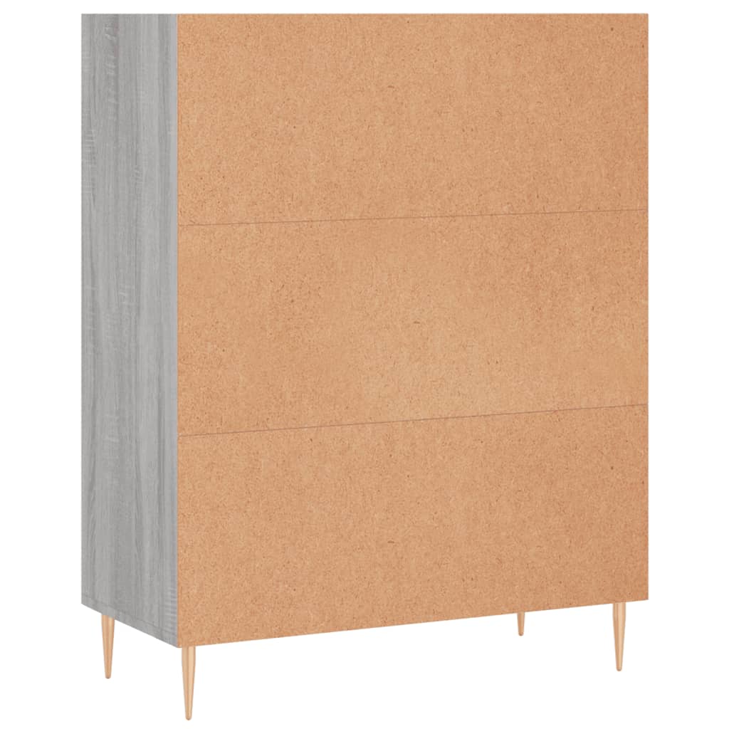 Bookshelf Grey Sonoma 69.5x32.5x90 cm Wood Material