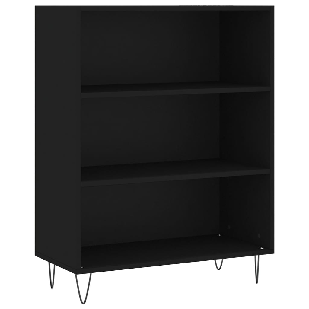 Bookshelf Black 69.5x32.5x90 cm Wood Material