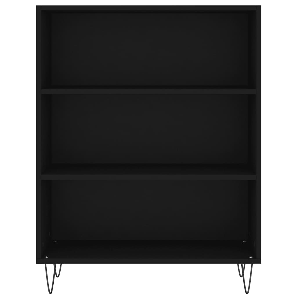 Bookshelf Black 69.5x32.5x90 cm Wood Material