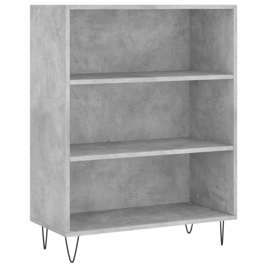 Bookshelf Concrete Grey 69.5x32.5x90 cm Wood Material