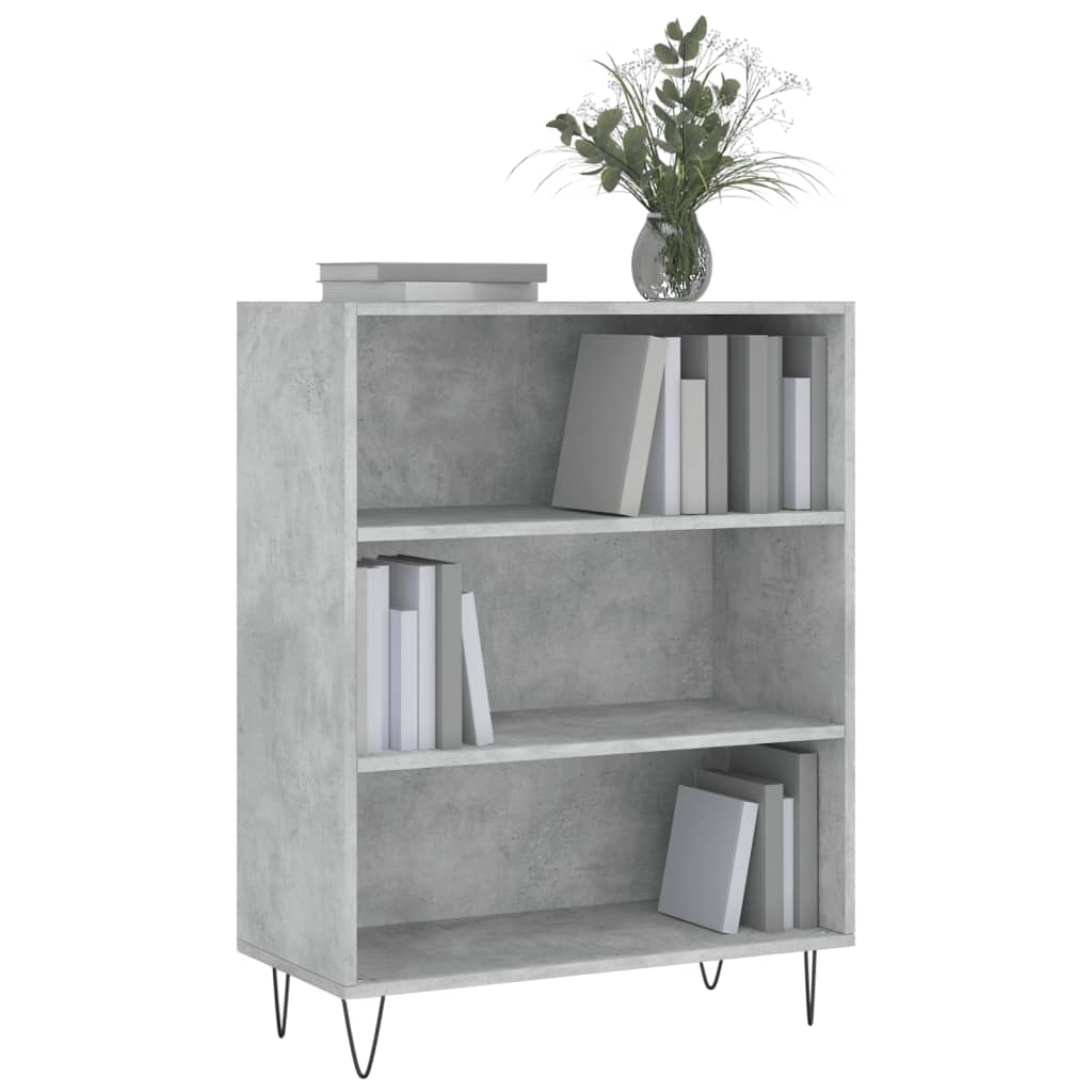 Bookshelf Concrete Grey 69.5x32.5x90 cm Wood Material