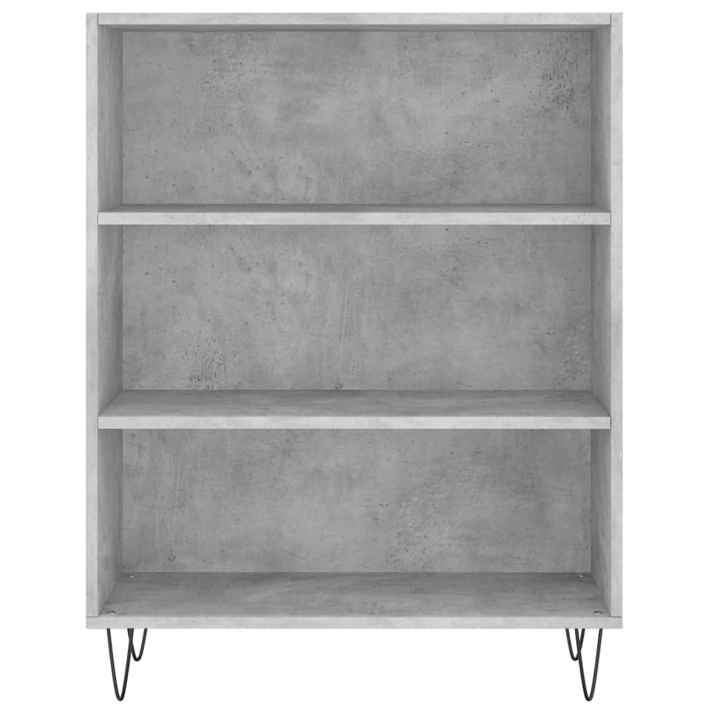 Bookshelf Concrete Grey 69.5x32.5x90 cm Wood Material