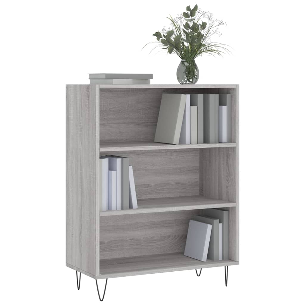 Bookshelf Gray Sonoma 69.5x32.5x90 cm Wood Material