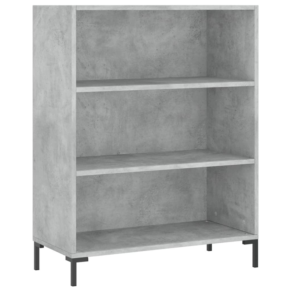 Bookshelf Concrete Grey 69.5x32.5x90 cm Wood Material