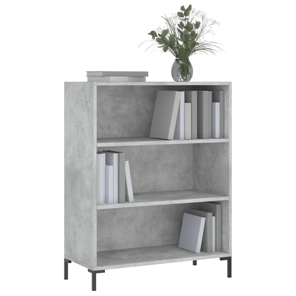 Bookshelf Concrete Grey 69.5x32.5x90 cm Wood Material