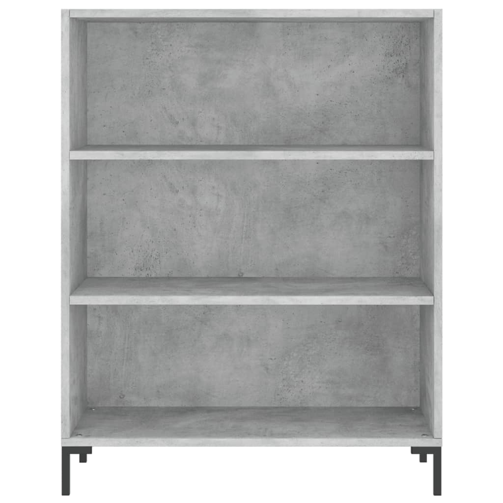 Bookshelf Concrete Grey 69.5x32.5x90 cm Wood Material