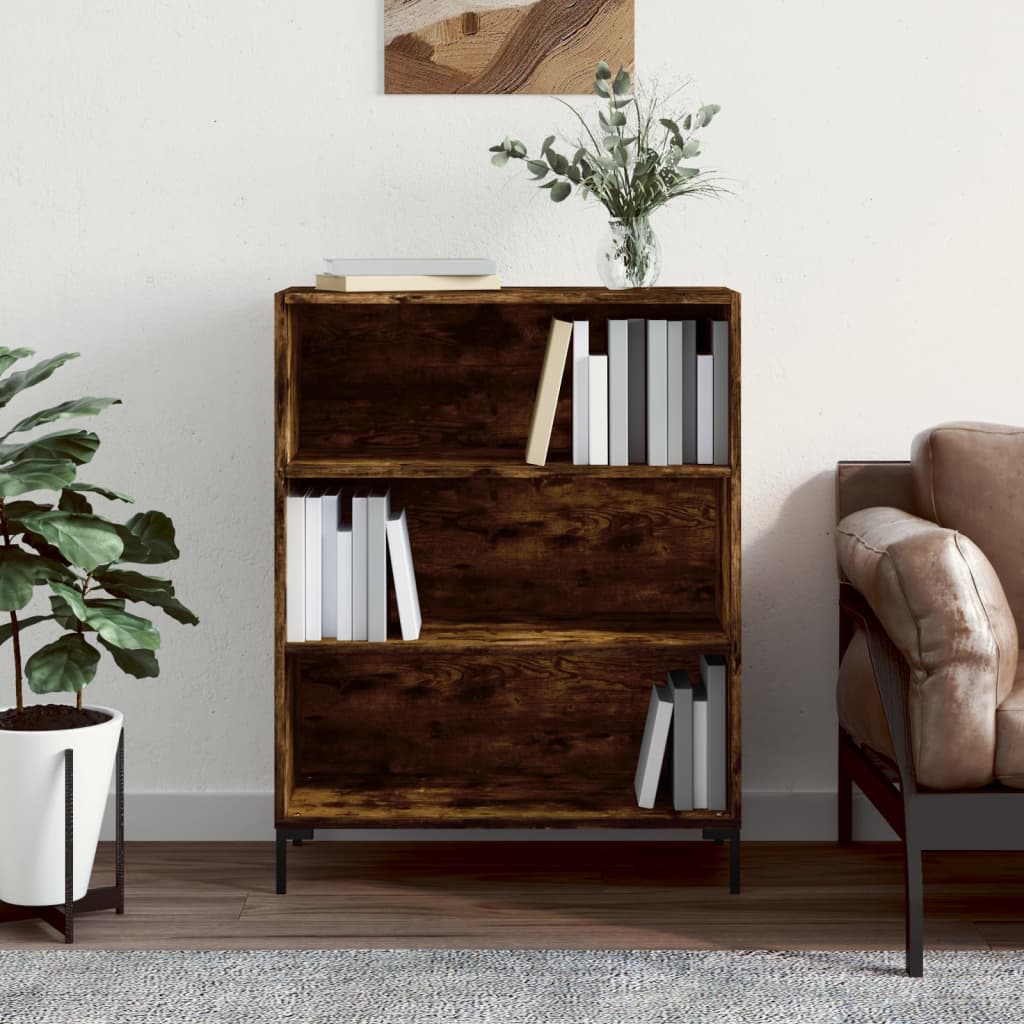 Bookshelf Smoked Oak 69.5x32.5x90 cm Wood Material