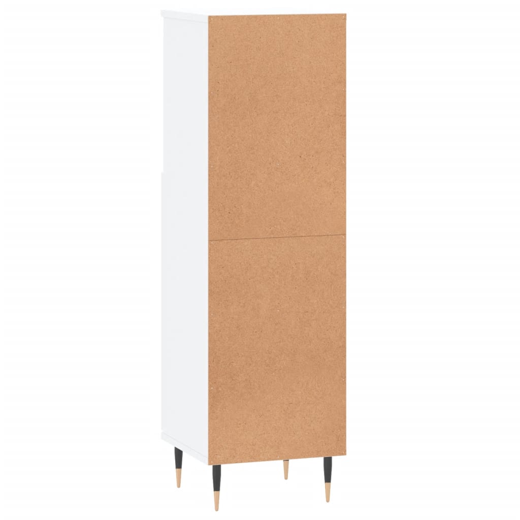 Bathroom Cabinet White 30x30x100 cm Wood Material