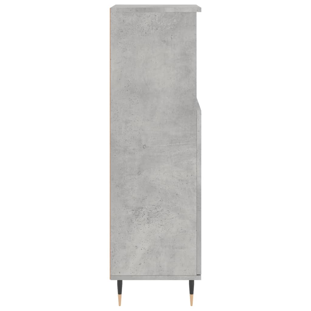 Bathroom cabinet concrete gray 30x30x100 cm made of wood