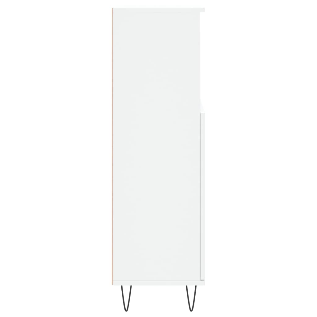 Bathroom Cabinet White 30x30x100 cm Wood Material