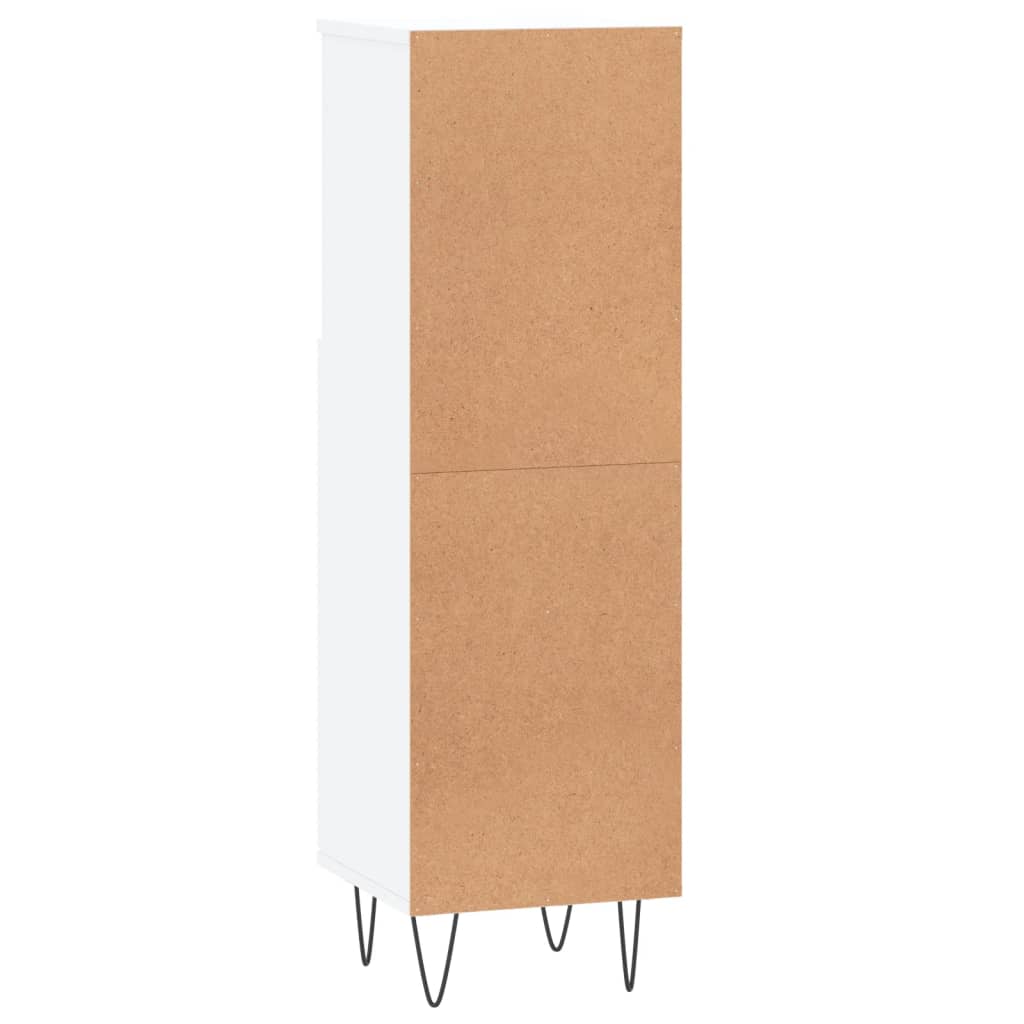 Bathroom Cabinet White 30x30x100 cm Wood Material