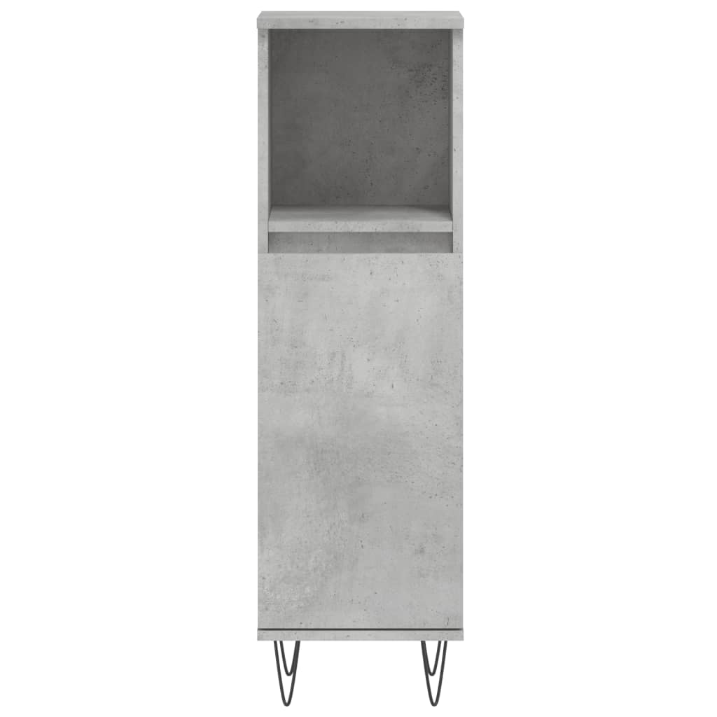 Bathroom cabinet concrete gray 30x30x100 cm made of wood