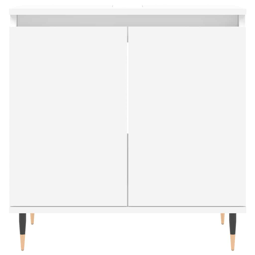 Bathroom Cabinet White 58x33x60 cm Wood Material