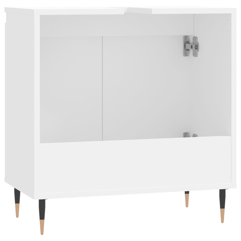 Bathroom Cabinet White 58x33x60 cm Wood Material