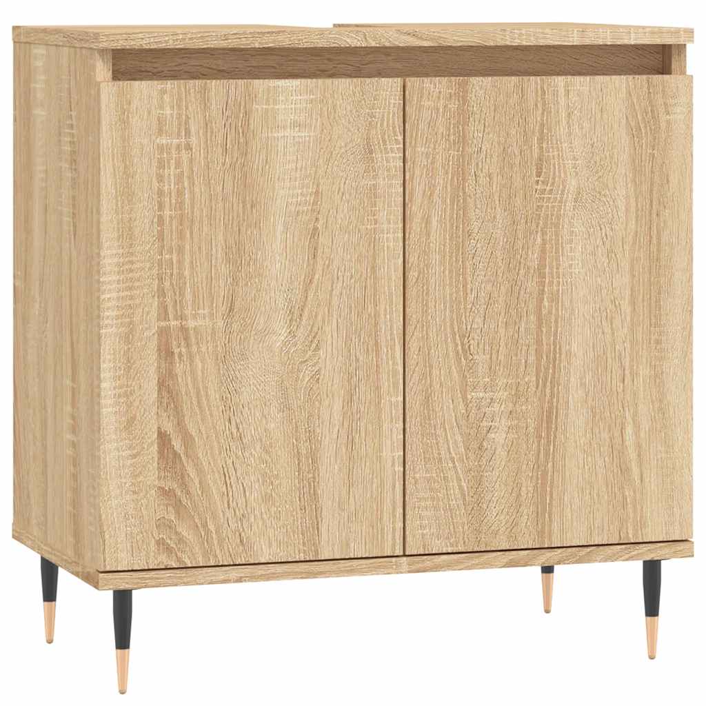 Bathroom Cabinet Sonoma Oak 58x33x60 cm Wood Material