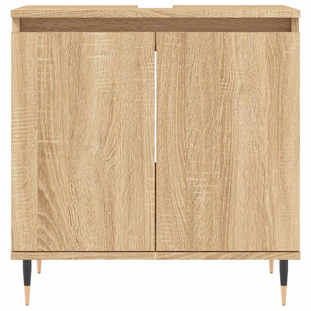 Bathroom Cabinet Sonoma Oak 58x33x60 cm Wood Material