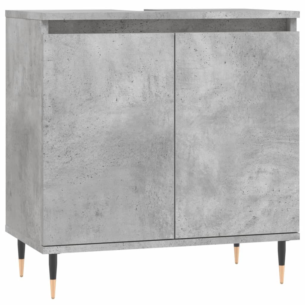 Bathroom cabinet concrete gray 58 x 33 x 60 cm made of wood