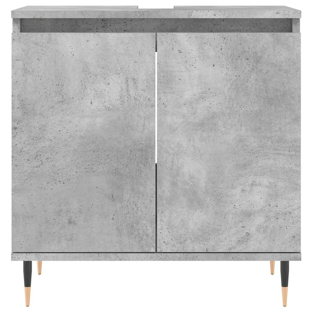 Bathroom cabinet concrete gray 58 x 33 x 60 cm made of wood