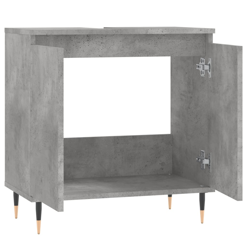 Bathroom cabinet concrete gray 58 x 33 x 60 cm made of wood