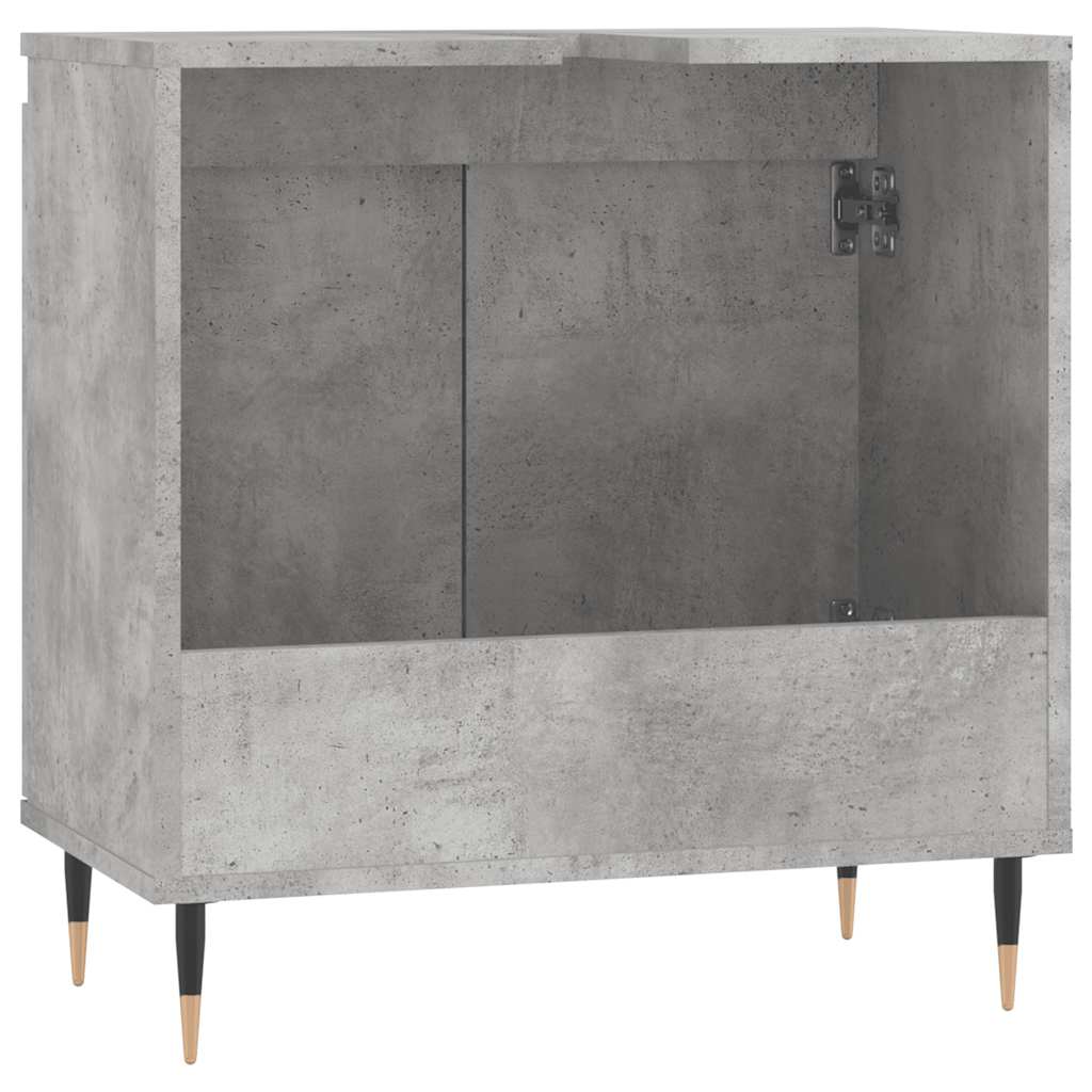 Bathroom cabinet concrete gray 58 x 33 x 60 cm made of wood