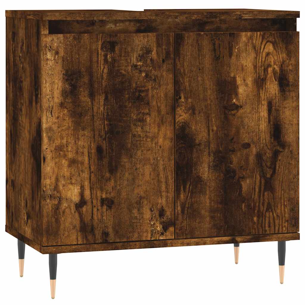 Badschrank Räuchereiche 58x33x60 cm Holzwerkstoff