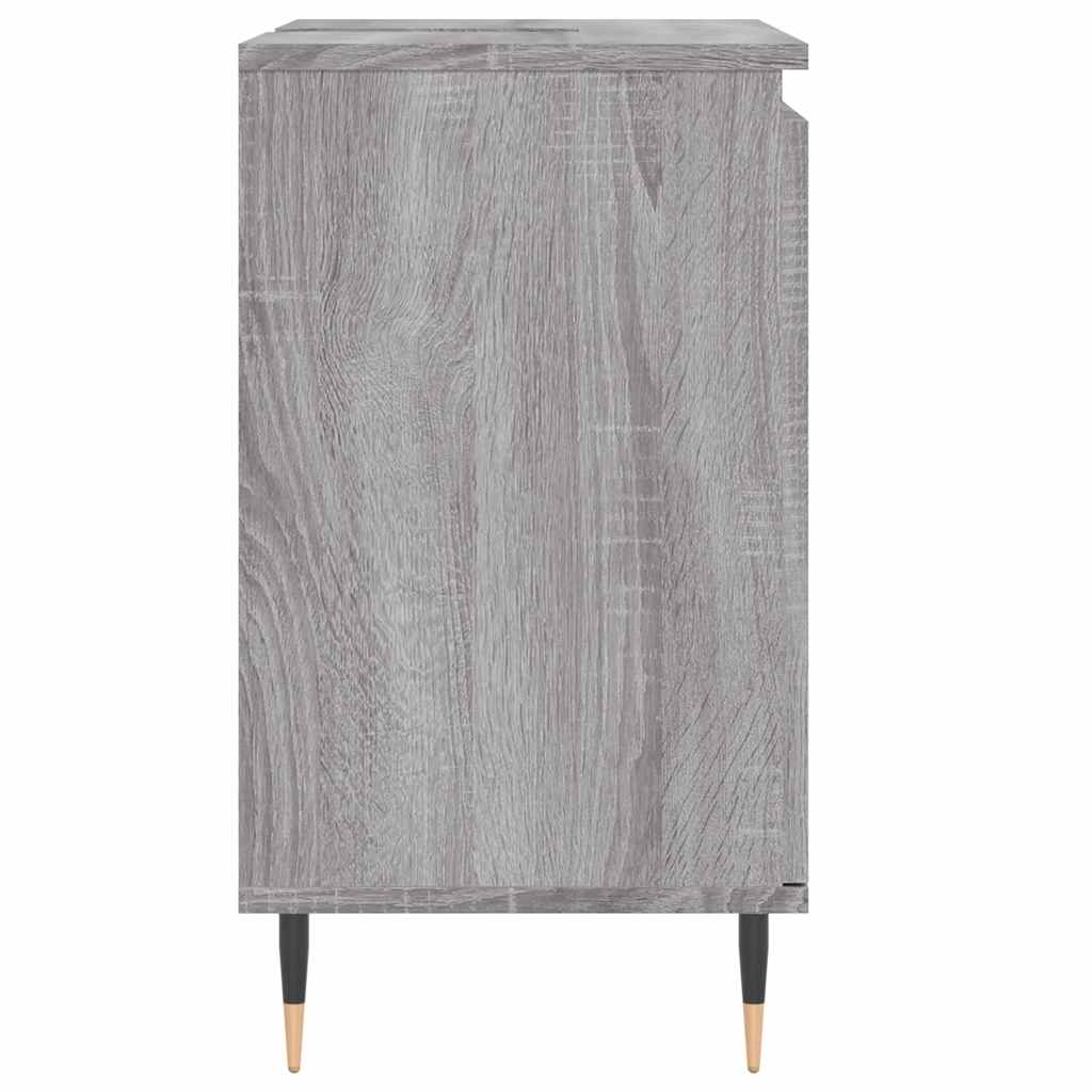 Bathroom Cabinet Gray Sonoma 58x33x60 cm Wood Material