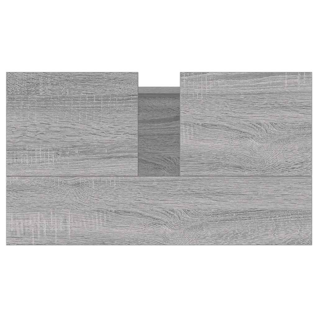 Badschrank Grau Sonoma 58x33x60 cm Holzwerkstoff