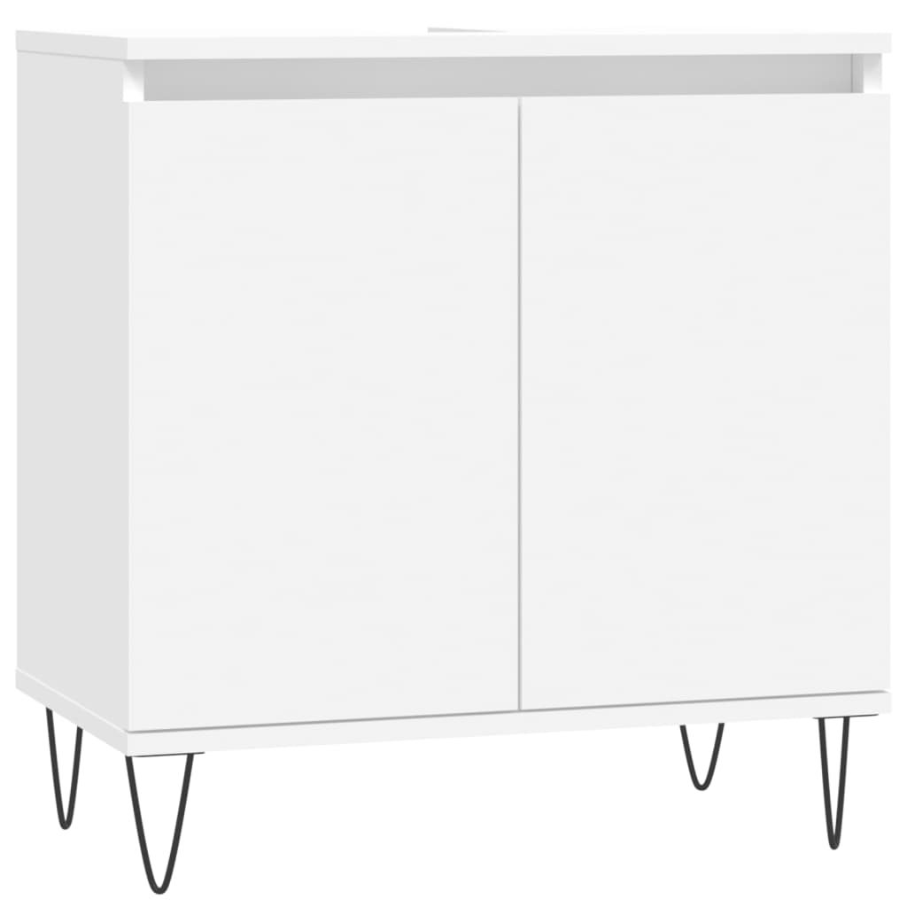 Bathroom Cabinet White 58x33x60 cm Wood Material