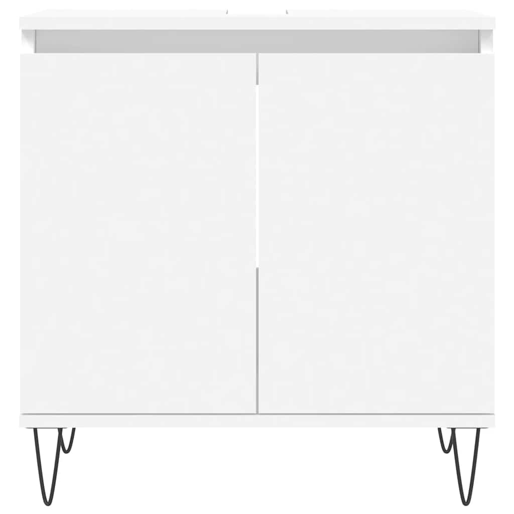 Bathroom Cabinet White 58x33x60 cm Wood Material